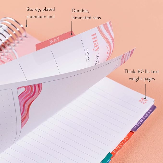 Erin Condren 12-Month Spiral Life Planner (Jan 2025 - Dec 2025) | 7x9 Weekly Planner with Monthly Calendars | Wildflowers Covers, Evolve Interior, Vertical Layout, Platinum Coil