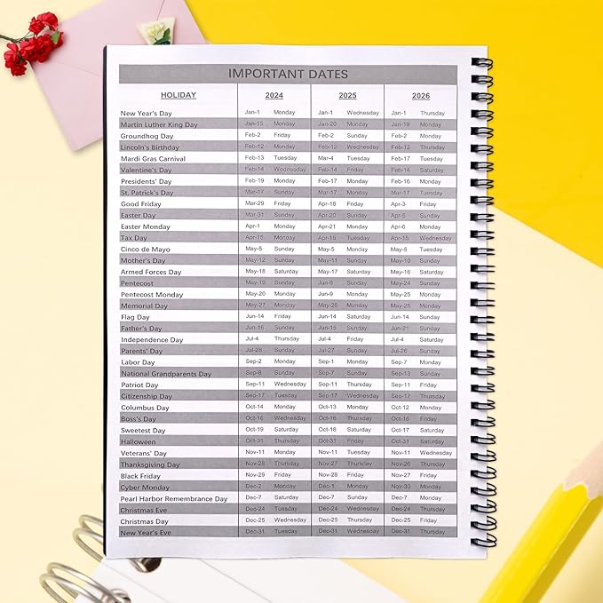 Cheneyboo 2024 Calendar Planner: July 2024-December 2025 Calendar Planner 2024-2025, 7.6"x10.2" Larger Size Planner with Double Inner Pocket, 18 Month Calendar Planner, Black