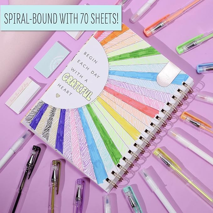 STMT Positivity Journaling Set, Includes Over 1500 Gratitude Journal Supplies, Self-Care Journal, Guided Journal, Daily Journal With Prompts, Bullet Journal Kit, Mindfulness Journal, Great Gifts