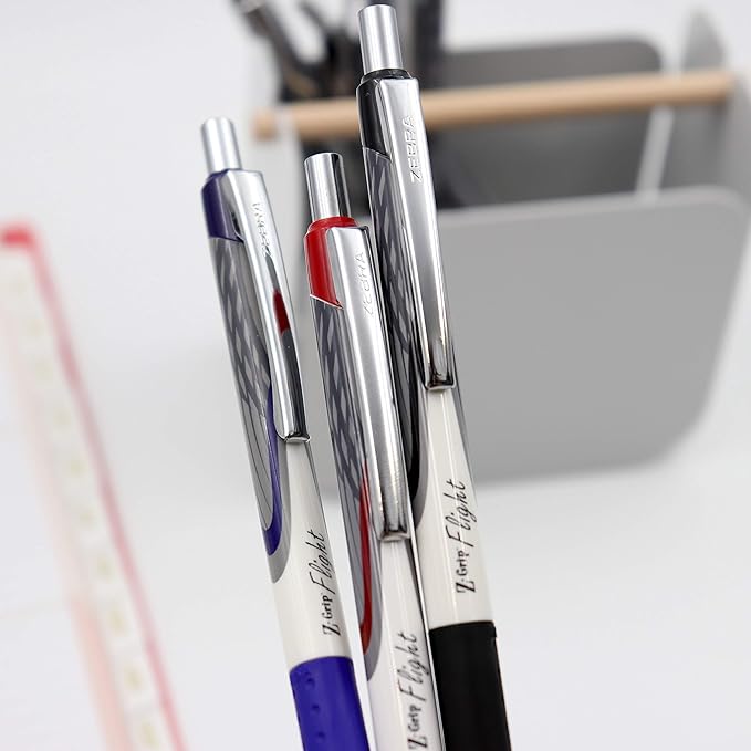 Zebra Pen Z-Grip Flight Retractable Ballpoint Pen, Bold Point, 1.2mm, Blue Ink, 12-Count (21920) - (Case of 6, 72 Count Total)