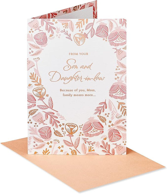 American Greetings Mothers Day Card from Son and Daughter-In-Law (Family Means More)