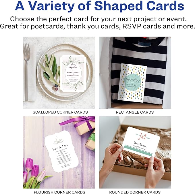 Avery Postcards with Rounded Corners and Sure Feed Technology, 3.5" x 5", Matte White, 100 Total, Laser/Inkjet Printable Cards (5625)