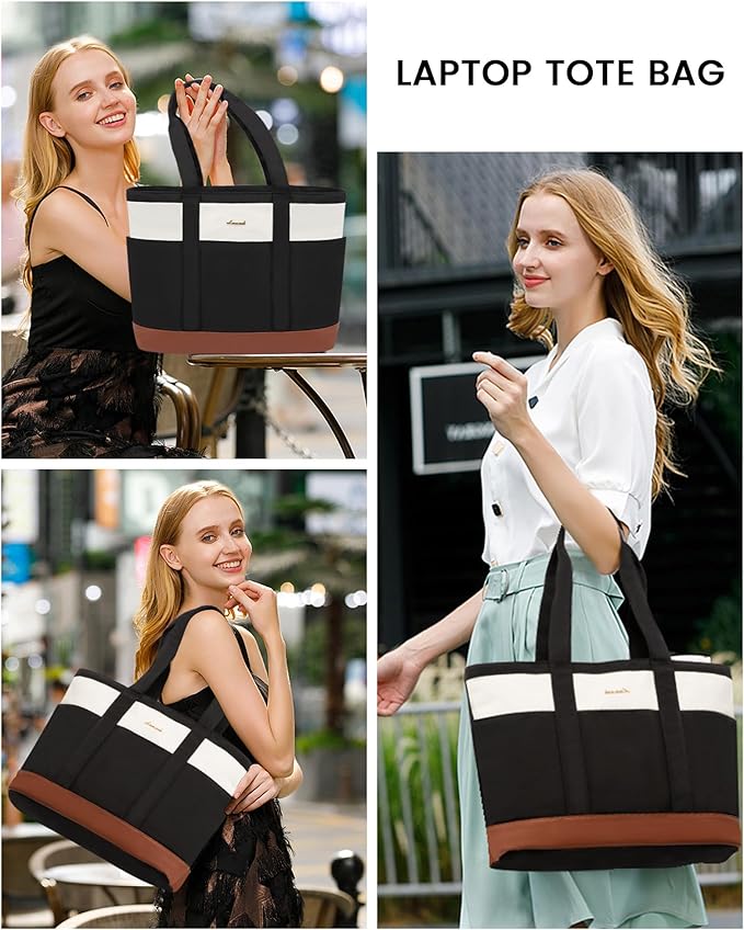LOVEVOOK Tote Bag for Women,Lightweight Work Bag for Teacher, 15.6 Inch Laptop Bag,Large Shoulder Bag