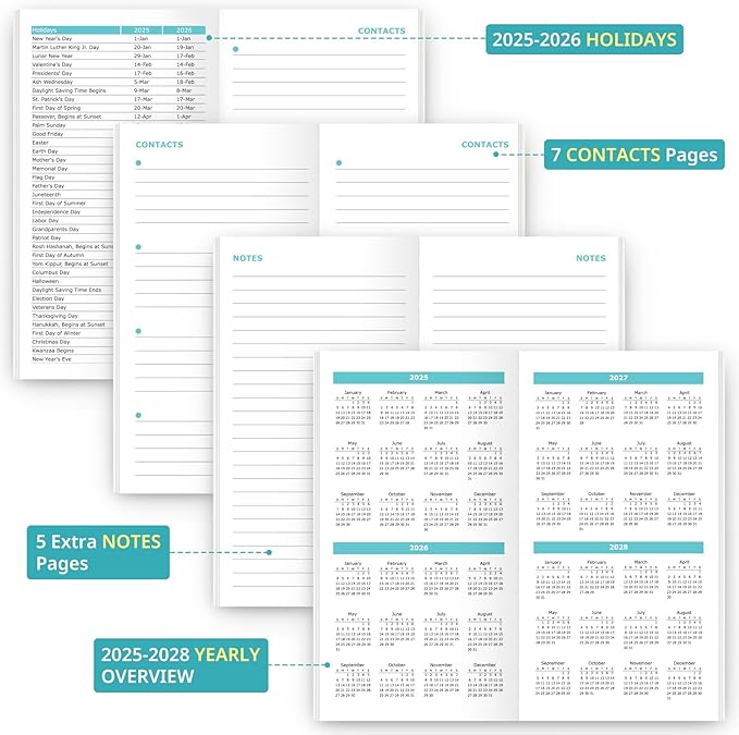 Pocket Calendar 2025-2026 for Purse, Two Year Monthly Planner Pocket Size, Jan 2025 to Dec 2026, Monthly Pocket Planner Small Size (6.5" x 3.5") - Wildflower