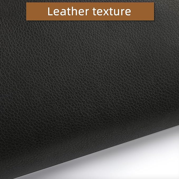 CHEIGHY Self Adhesive Leather Repair Patch for Furniture - 17x79 inch Leather Repair Kit for Couches, Sofa, Vinyl, Car Seats, Chairs, Shoes (Black)