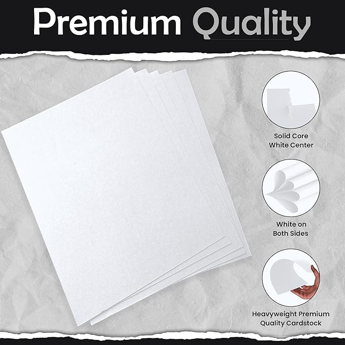 SANZIX 30 Sheets White Cardstock Paper 8.5 x 11-80lb 216 GSM Heavyweight Thick White Card Stock for Invitations, Menus, Scrapbooking, DIY Cards & Decorations | Cover Cardstock for Printers & Crafts