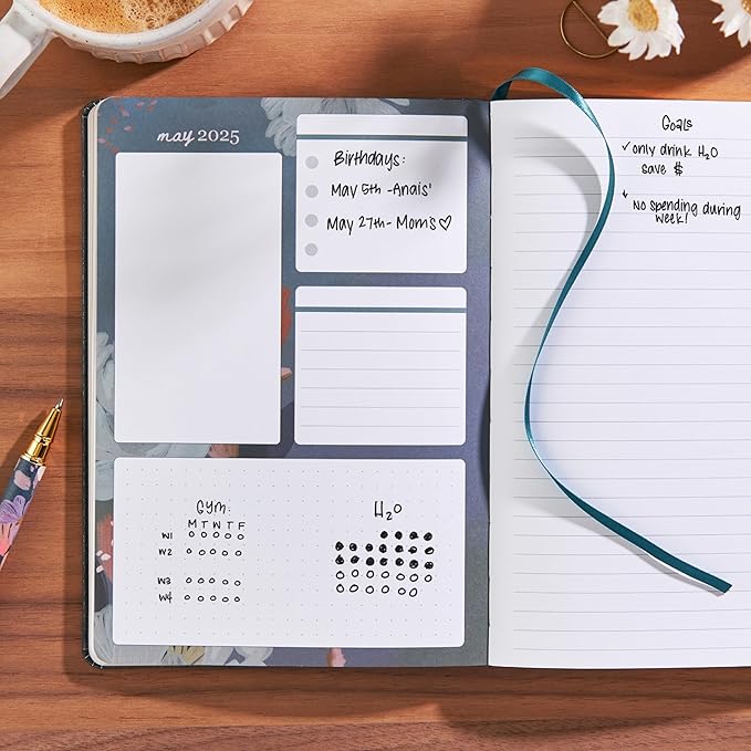 Erin Condren 2025 Softbound Life Planner (Jan - Dec 2025), A5 12-Month Weekly & Monthly Planner Journal, Horizontal Layout, Soft Cover, Layflat Binding, Bold Blooms Cover & Interior Design