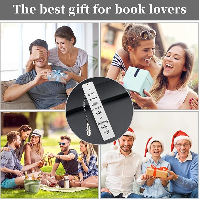 Metal Bookmarks for Women Book Lover Bookish Gifts,BookMarker with Chain for Birthday Christmas Valentines Gifts,with Exquisite Gift Box for Women Men Friends Teacher Classmate Book Lovers