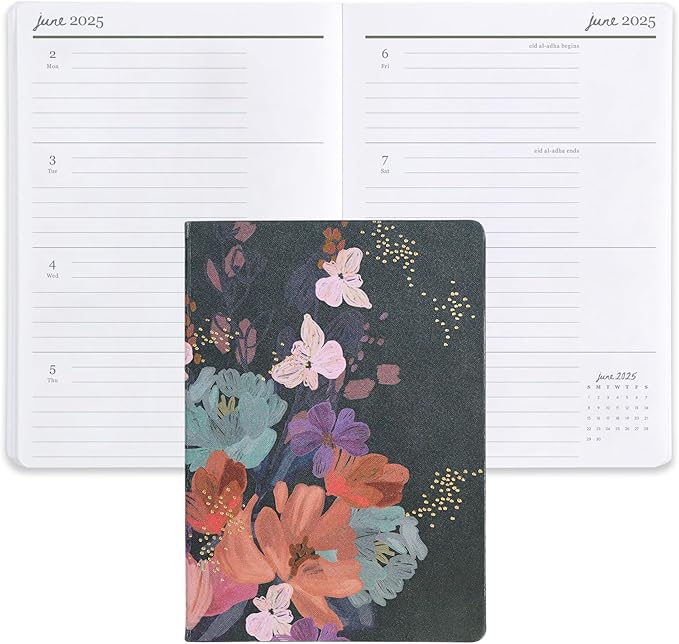 Erin Condren 2025 Softbound Life Planner (Jan - Dec 2025), A5 12-Month Weekly & Monthly Planner Journal, Horizontal Layout, Soft Cover, Layflat Binding, Bold Blooms Cover & Interior Design