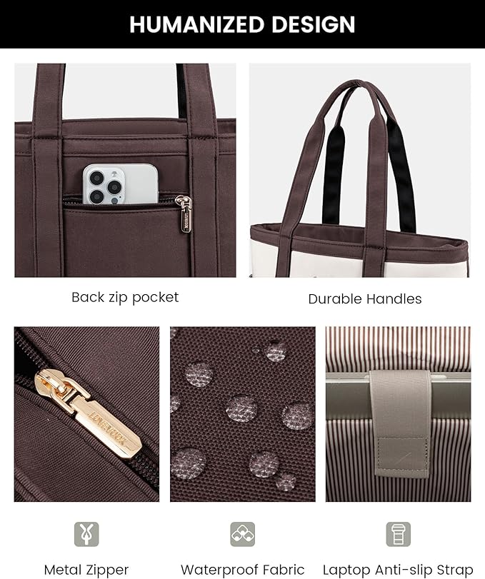 LOVEVOOK Tote Bag for Women,Lightweight Work Bag for Teacher, 15.6 Inch Laptop Bag,Large Shoulder Bag