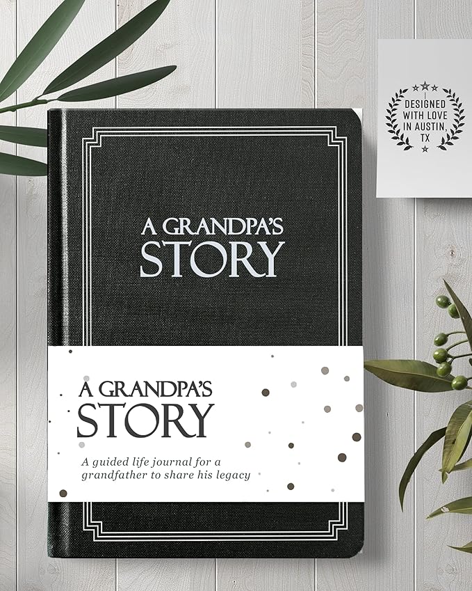 Grandpa's Life Story Journal (Hardcover): A Meaningful Keepsake for Grandpa to Share His Journey & Memories, Book Includes 250+ Prompt Questions, Sentimental Gift for Father's Day, Birthday, Christmas