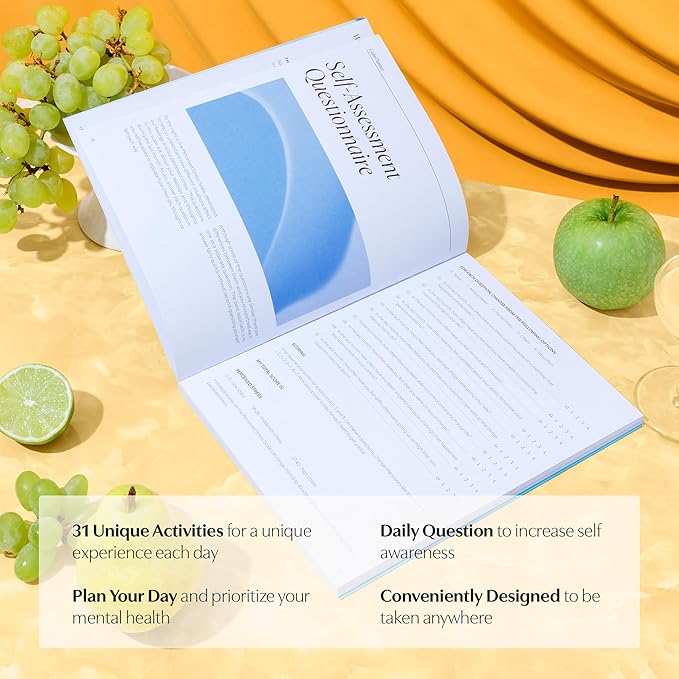 Switch Research Calm Planner - Psychologist-Developed Undated Goals Planner - 31-Day Self Care Planner With Prompts & Proven Techniques for Managing Stress