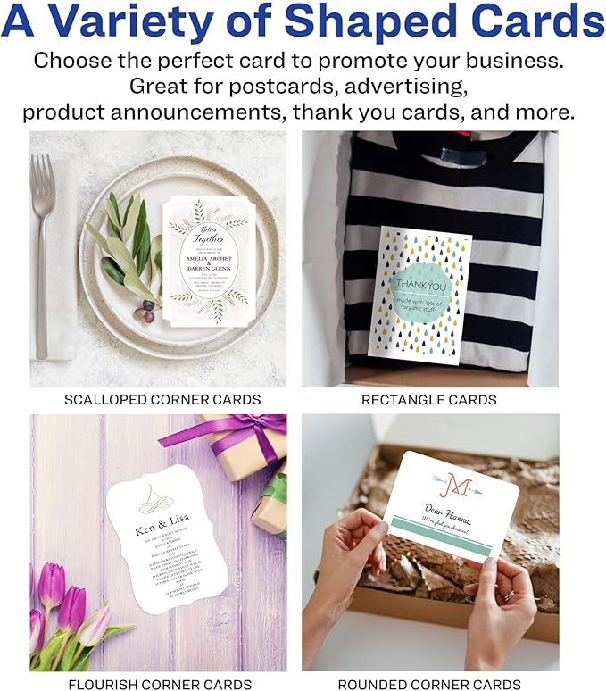Avery Printable Postcards with Sure Feed Technology, 4" x 6", Matte White, 100 Blank Postcards for Inkjet Printers (8386)