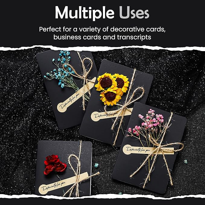 SANZIX 30 Sheets Black Cardstock Paper 8.5 x 11 80lb/216 GSM Heavyweight Printer Paper for DIY Cards, Scrapbook, Calligraphy & Crafts | Card Stock for Drawing, Invitations, Menus & Decorations