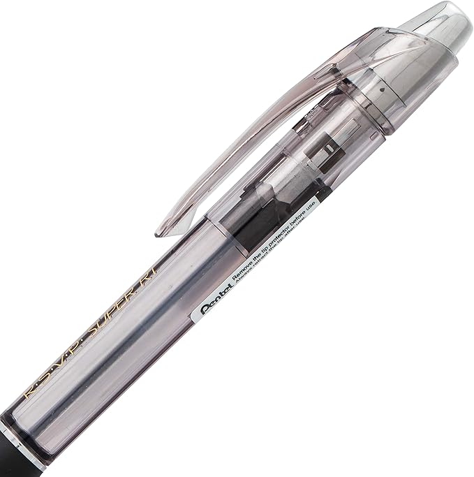 Pentel RSVP Super RT Ballpoint Pen, (1.0mm) Medium Line, Black Ink, 3-Pk - BX480BP3A