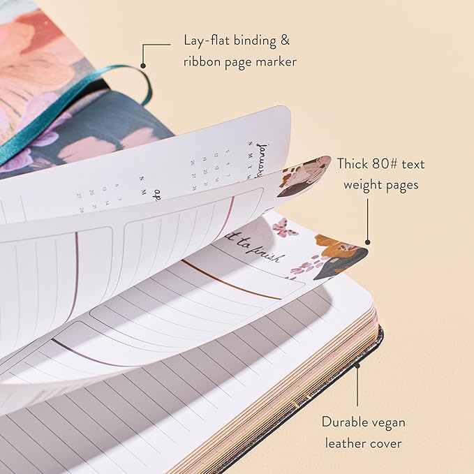 Erin Condren 2025 Softbound Life Planner (Jan - Dec 2025), A5 12-Month Weekly & Monthly Planner Journal, Horizontal Layout, Soft Cover, Layflat Binding, Bold Blooms Cover & Interior Design