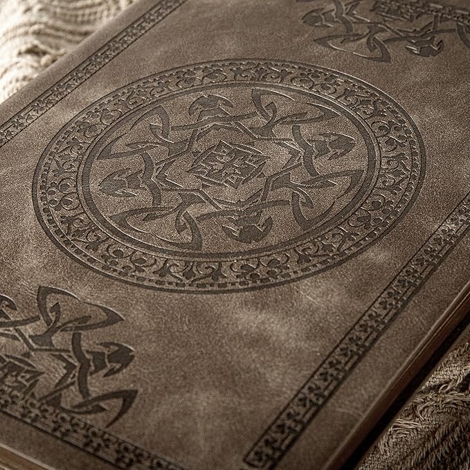 CAGIE Leather Vintage Journal for Men Soft Cover Lined Pages Notebook 180 Lay Flat for Writing Travel Diary, 5.7'' x 8.3'', Dark Brown