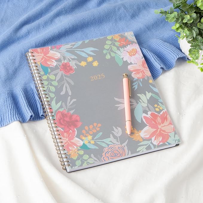 Blue Sky 2025 Monthly Planner Calendar, January 2025 - December 2025, 8.5" x 11", Flexible Frosted Cover, Laminated Tabs, Wirebound, Storage Pocket, Sophie (Sophie- 2025, 8.5" x 11")