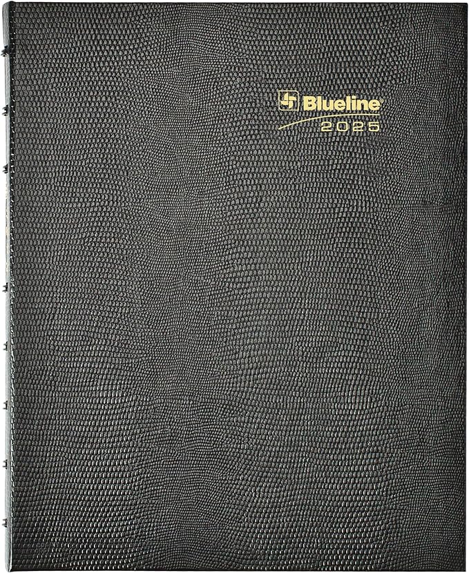 Blueline® 2025 Plan & Link™ CoilPro™ Monthly Planner, 16 Months, September 2024 to December 2025, Twin-Wire Binding, 9.25" x 7.25", Black, English (C1200C.81T-25)