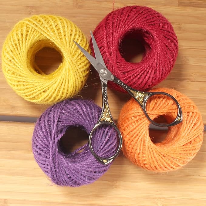 JubileeYarn Sun Motif Embroidery Craft Scissors - Black - 3 Scissors