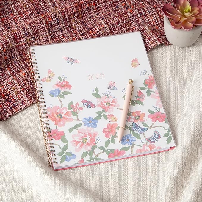 Blue Sky 2025 Weekly and Monthly Planner Calendar, January 2025 - December 2025, 8.5" x 11", Flexible Frosted Cover, Laminated Tabs, Wirebound, Storage Pocket, Fly By