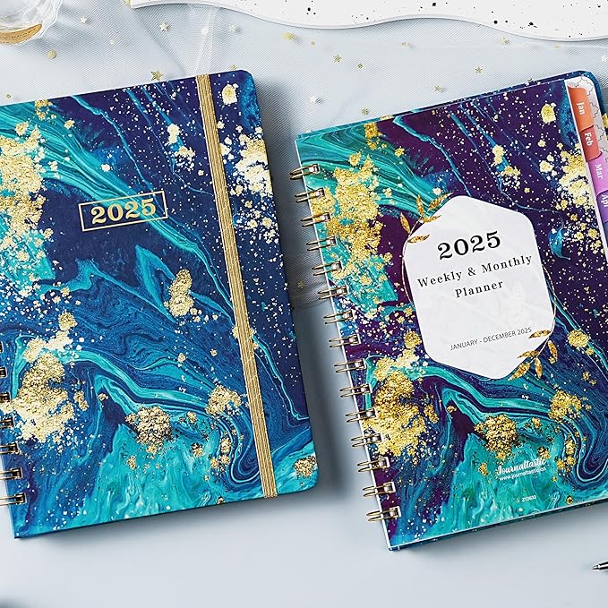 2025 Planner - 2025 Planner Weekly and Monthly, Special Weekly Page, JAN.2025 - DEC.2025, 6.3" x 8.4", Weekly Monthly Planner 2025 with 12 Colorful Tabs, Green Ink Pages, Perfect for Organization