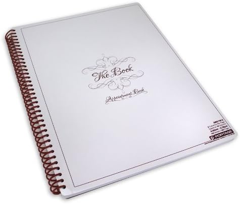 Notebook Planner, 4 Column Appointment Book – Large 8.5" x 13.5" Undated 2024 Planner, Daily & Hourly Planner in 15 Minute Increments – Spiral Notebook Organizer for Scheduling Appointments (4 Columns)
