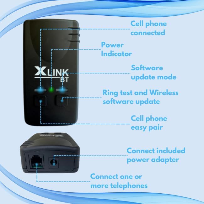 Xtreme Technologies XLink BT HD - Only High Definiton Audio Bluetooth Cell to Home Telephone Adapter (One Cell Phone)