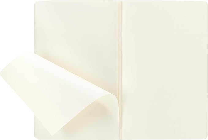 Moleskine Volant Journal, Soft Cover, Large (5" x 8.25") Plain/Blank, Forget-Me-Not Blue/Amber Yellow, 96 Pages (Set of 2)