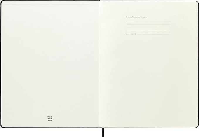 Moleskine Classic Notebook, Hard Cover, XXL (8.5" x 11") Ruled/Lined, Black, 192 Pages
