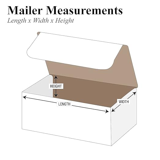 BOX USA BML732 Literature Mailers, 7" x 3 5/8" x 2 1/8", White (Pack of 50)