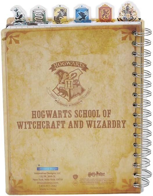 Innovative Designs Harry Potter Hogwarts Writing Notebook & Tab Journal for Kids, Teens or Adults