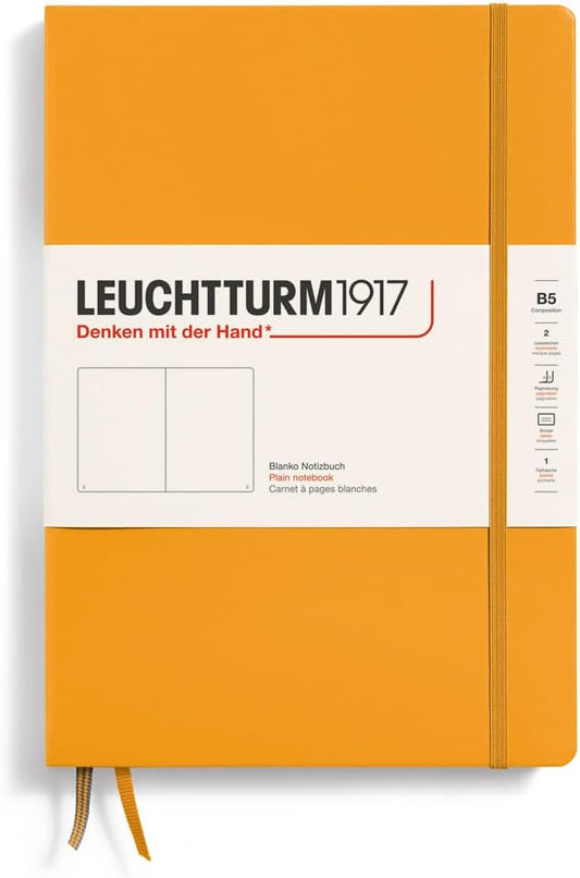 LEUCHTTURM1917 - Notebook Hardcover Composition B5-219 Numbered Pages for Writing and Journaling (Rising Sun, Plain)