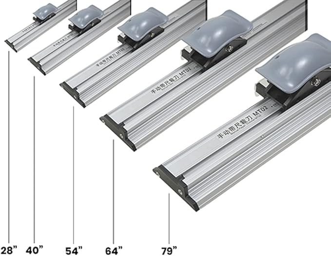 Manual Table Top Heavy Duty Paper Trimmer - 63" (1600mm) - Aluminum Grade Board Cutter with Standard Ruler Marks - Easy Storage and Lightweight Paper Panel Cutters for Ads Board Decor