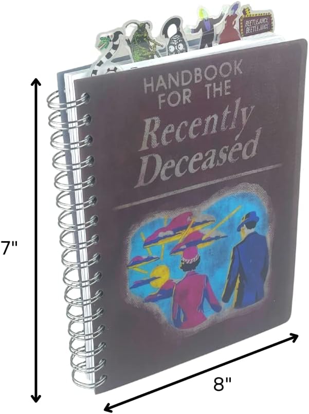 Innovative Designs Beetlejuice Tab Journal Notebook, Spiral Bound, 144 Lined Pages, 8 x 7 inche