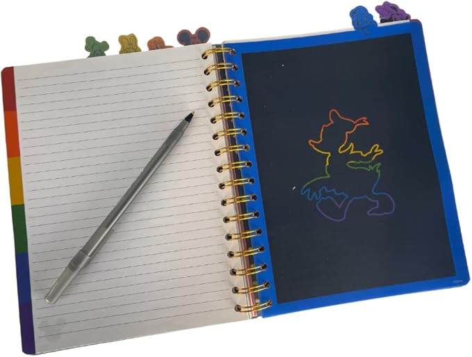 Innovative Designs Disney Pride Spiral Tab Journal Diary Notebook, Mickey Mouse Rainbow Pride Journal
