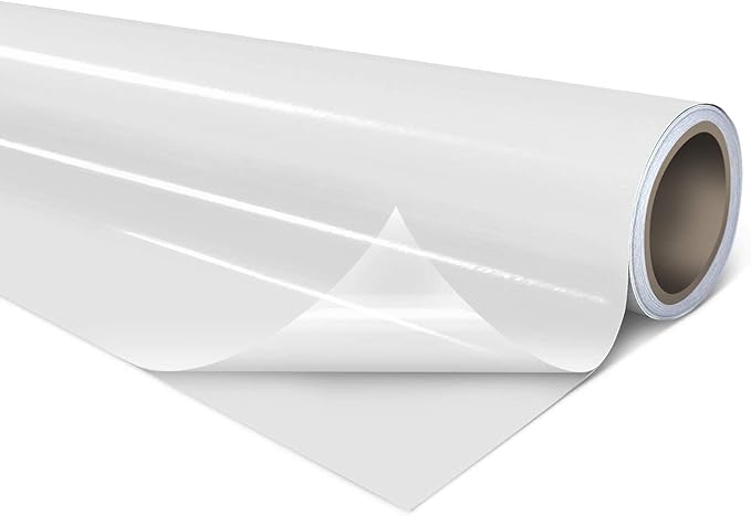 VViViD Clear Self-Adhesive Lamination Vinyl Roll for Die-Cutters and Vinyl Plotters (12" x 6ft)