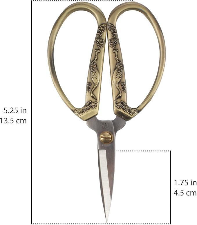 JubileeYarn Crane Motif Small Embroidery Scissors - Bronze - 30 Scissors