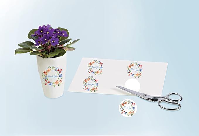Avery Printable Sticker Paper, 8.5" x 11", Laser & Inkjet Printers, Glossy Clear, 7 Sticker Sheets (4397)
