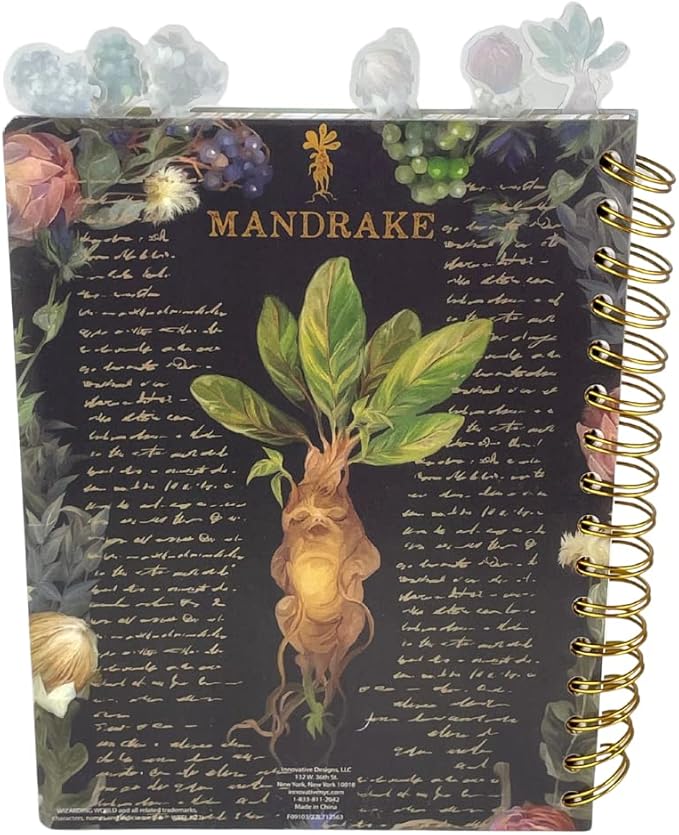 Innovative Designs Harry Potter Tab Journal Notebook, Herbology - Spiral Bound, 144 Lined Pages, 8 x 7 inches