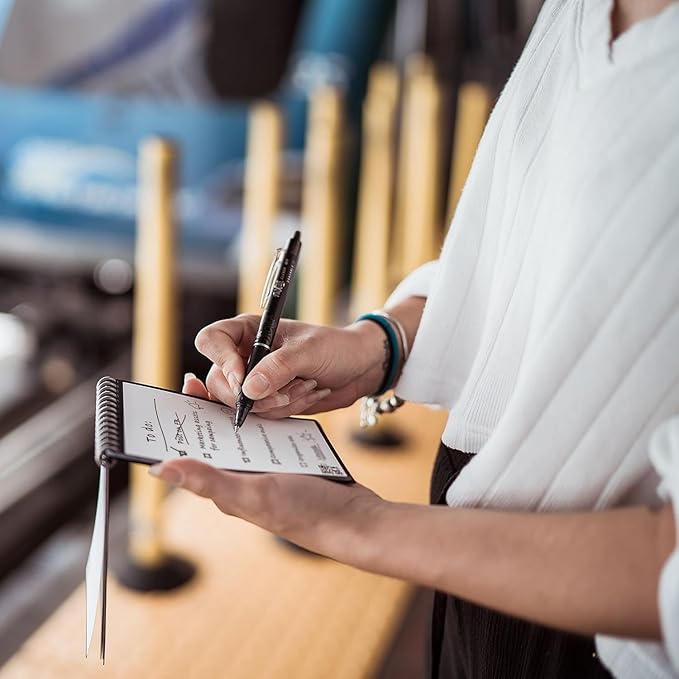 Rocketbook Smart Reusable Notebook, Mini Spiral Notebook, Neptune Teal, (3.5" x 5.5")