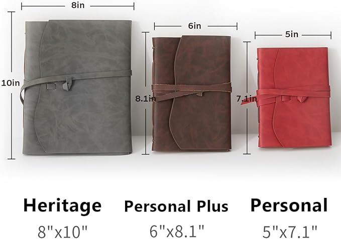 Leather Journal for Women - Genuine Leather Journals for Writing 8x10 Inches Vintage Journal For Men and Women, Artist,Travel Journal,Red