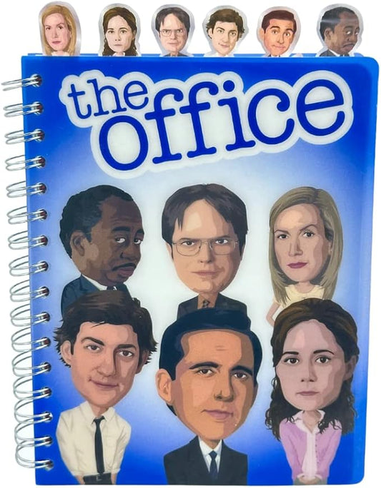 Innovative Designs The Office Journal with Character Tabs, Spiral Binding and Flexible Plastic Cover, 8 x 7 inches