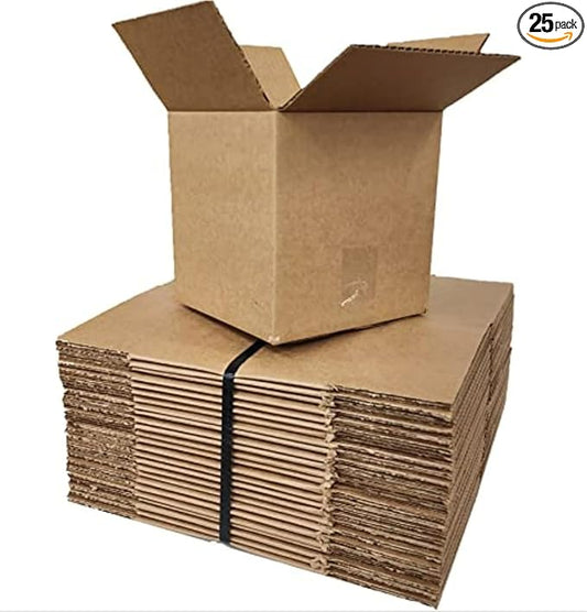 25 Pack Tailored Packaging Corrugated Shipping Boxes (8x6x6)