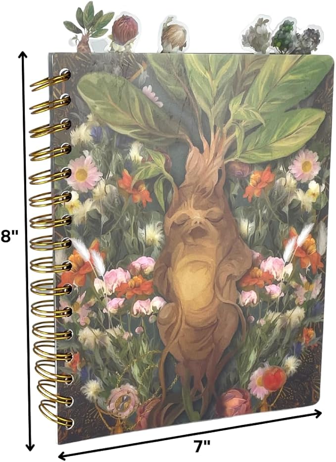 Innovative Designs Harry Potter Tab Journal Notebook, Herbology - Spiral Bound, 144 Lined Pages, 8 x 7 inches