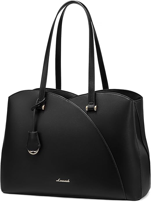 LOVEVOOK Laptop Tote Bag for Women, Work Bags Teacher Tote Bag, Leather Computer Bag Purses Handbag Professional Briefcase