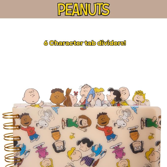 Innovative Designs Peanuts Gang Journal Notebook, Spiral Bound, 144 Lined Pages, 8 x 7 inches – Peanuts Snoopy Charlie Brown