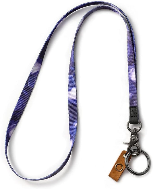 MNGARISTA Neck Lanyard for Keys, Floral Key Lanyard for Women, Durable ID Lanyards with Keyring and Clasp for ID Badges, School ID or Wallets, Eustoma