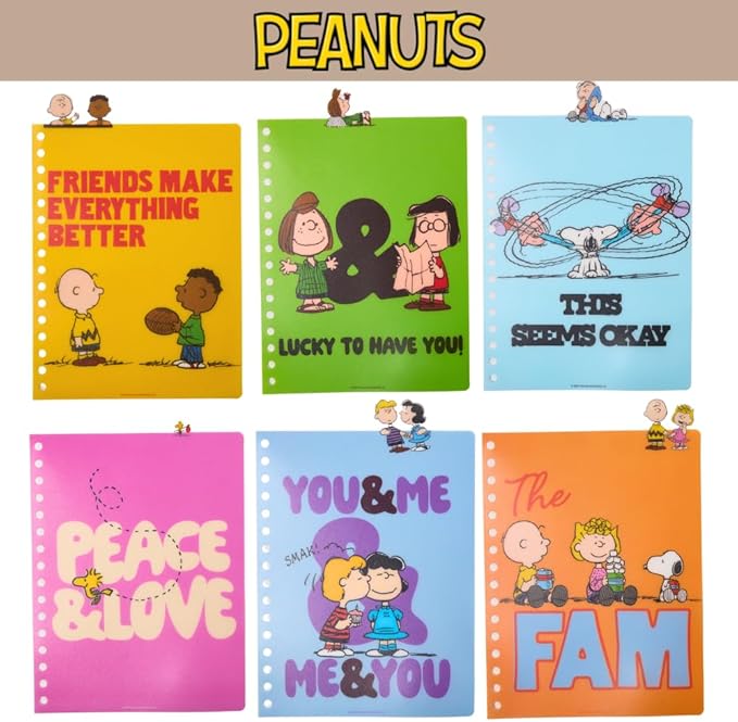 Innovative Designs Peanuts Gang Journal Notebook, Spiral Bound, 144 Lined Pages, 8 x 7 inches – Peanuts Snoopy Charlie Brown