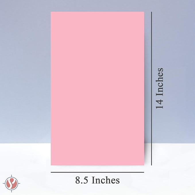 Pink - Pastel Color Paper 20lb. Size 8.5 X 14 Legal/Menu Size - 500 Per Pack